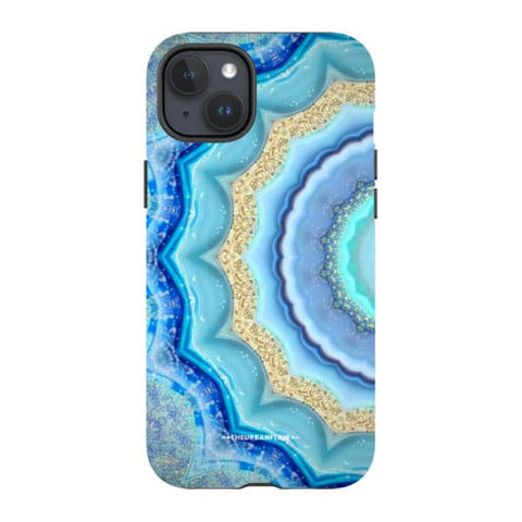 Blue Boho Tie Dye Tough Phone Case