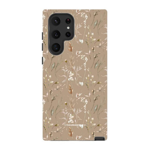 Cute Beige Floral Tough Phone Case