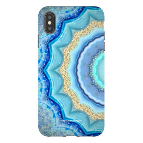 Blue Boho Tie Dye Tough Phone Case