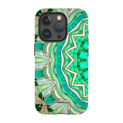 Green Boho Mandala Tough Phone Case