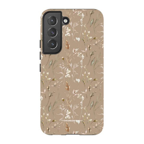 Cute Beige Floral Tough Phone Case
