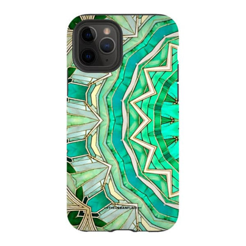 Green Boho Mandala Tough Phone Case