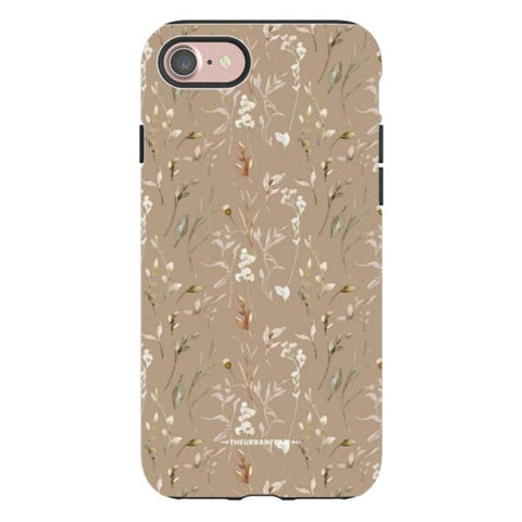 Cute Beige Floral Tough Phone Case