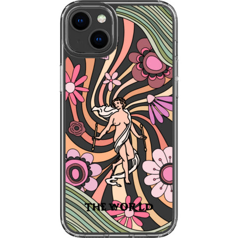 Aesthetic Retro Tarot Card Clear Phone Case