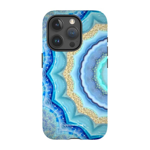 Blue Boho Tie Dye Tough Phone Case