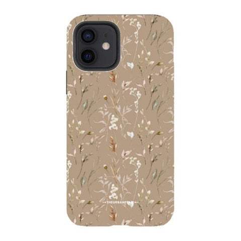 Cute Beige Floral Tough Phone Case