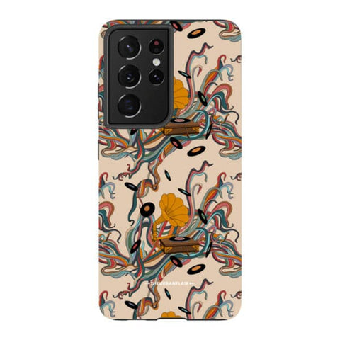 Art Nouveau Vinyl Record Player Tough Phone Case