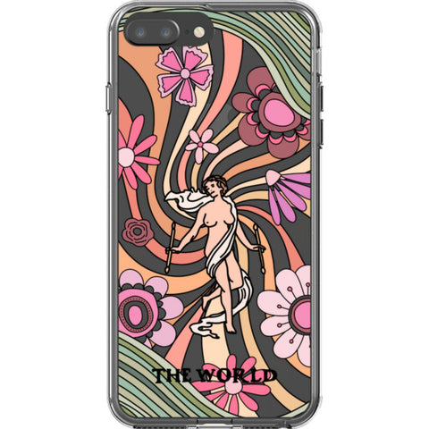 Aesthetic Retro Tarot Card Clear Phone Case