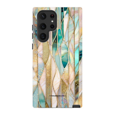 Abstract Stained Glass Illusion Print Tough Phone Case