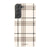 Luxury Cream Plaid Tough Phone Case Galaxy S22 Gloss [High Sheen] exclusively offered by The Urban Flair