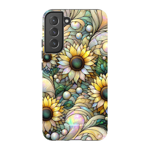 Cute Sunflowers Stained Glass Illusion Tough Phone Case