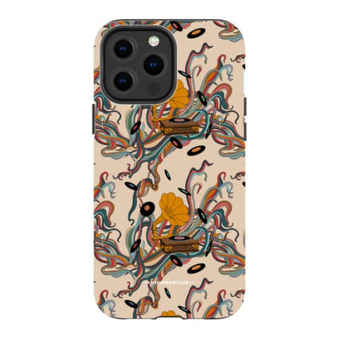 Art Nouveau Vinyl Record Player Tough Phone Case
