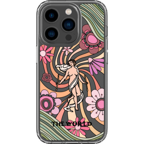 Aesthetic Retro Tarot Card Clear Phone Case
