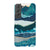 Aesthetic Blue Layered Mountains Tough Phone Case Galaxy S22 Satin [Semi-Matte] exclusively offered by The Urban Flair