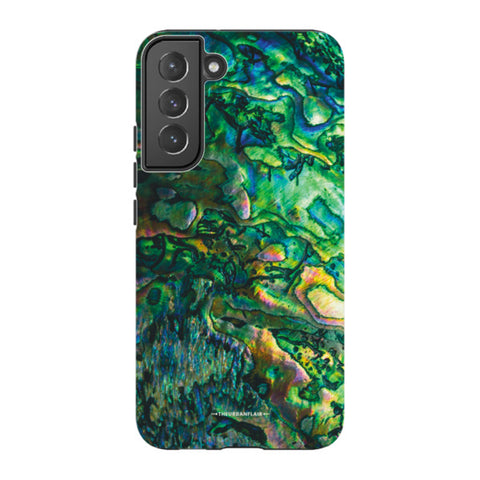 Green Abalone Shell Tough Phone Case Galaxy S22 Plus Satin [Semi-Matte] exclusively offered by The Urban Flair