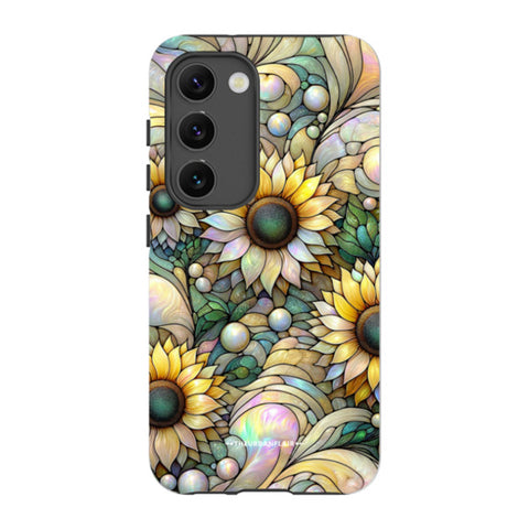 Cute Sunflowers Stained Glass Illusion Tough Phone Case