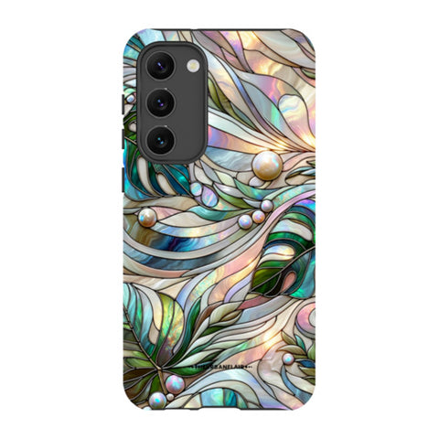 Monstera Leaves Stained Glass Tough Phone Case