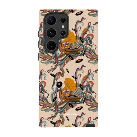 Art Nouveau Vinyl Record Player Tough Phone Case
