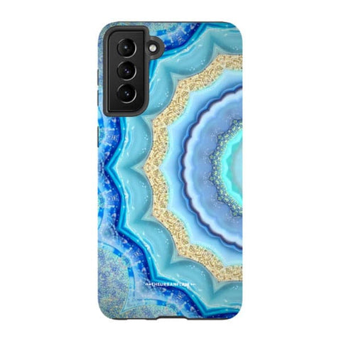 Blue Boho Tie Dye Tough Phone Case