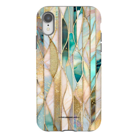 Abstract Stained Glass Illusion Print Tough Phone Case