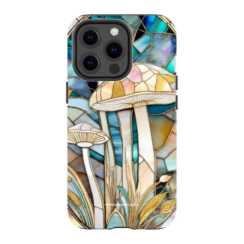 Mushroom Stained Glass Illusion Tough Phone Case