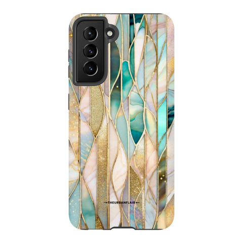 Abstract Stained Glass Illusion Print Tough Phone Case