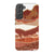 Brick Abstract Layered Mountains Print Tough Phone Case Galaxy S22 Plus Gloss [High Sheen] exclusively offered by The Urban Flair