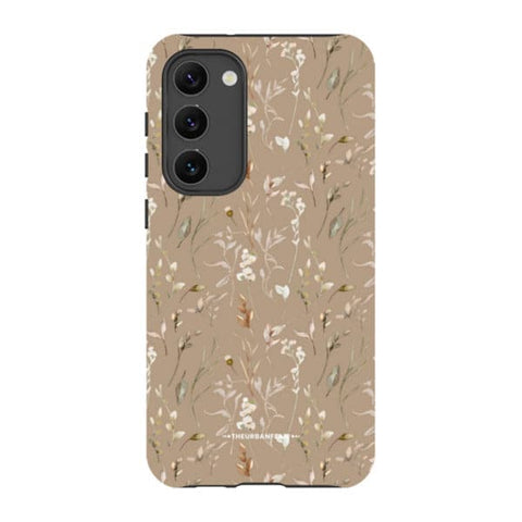 Cute Beige Floral Tough Phone Case