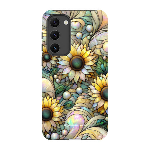 Cute Sunflowers Stained Glass Illusion Tough Phone Case