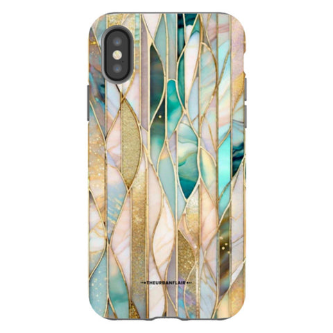 Abstract Stained Glass Illusion Print Tough Phone Case