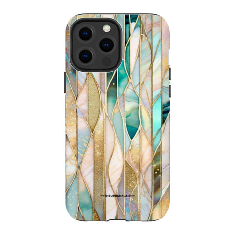 Abstract Stained Glass Illusion Print Tough Phone Case