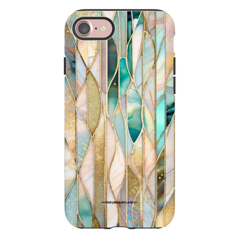 Abstract Stained Glass Illusion Print Tough Phone Case