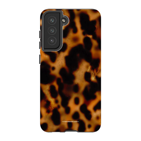 Grunge Tortoise Shell Print Tough Phone Case Galaxy S21 FE Satin [Semi-Matte] exclusively offered by The Urban Flair