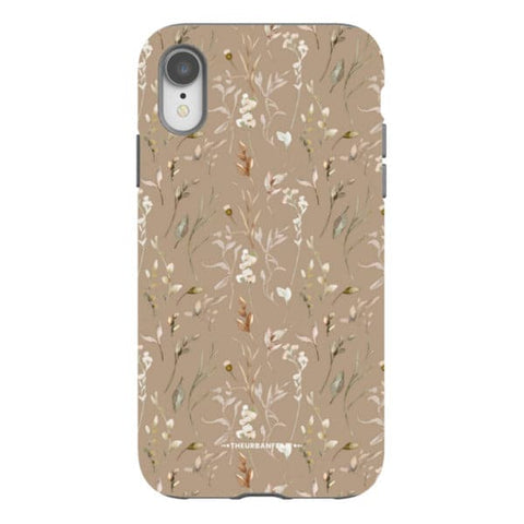 Cute Beige Floral Tough Phone Case
