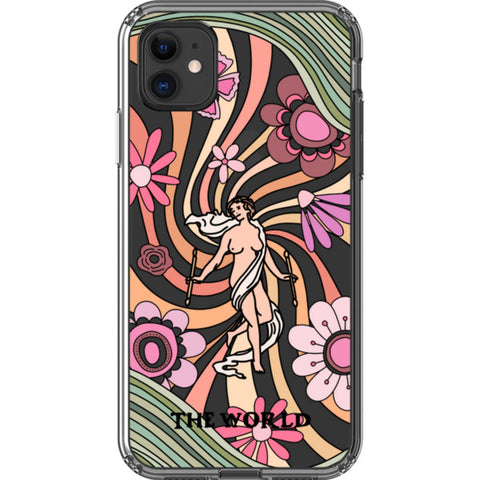Aesthetic Retro Tarot Card Clear Phone Case