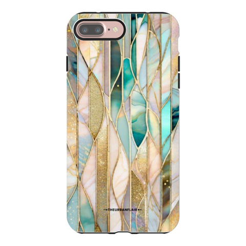 Abstract Stained Glass Illusion Print Tough Phone Case