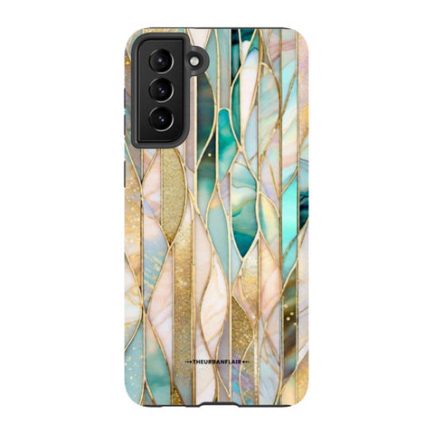 Abstract Stained Glass Illusion Print Tough Phone Case