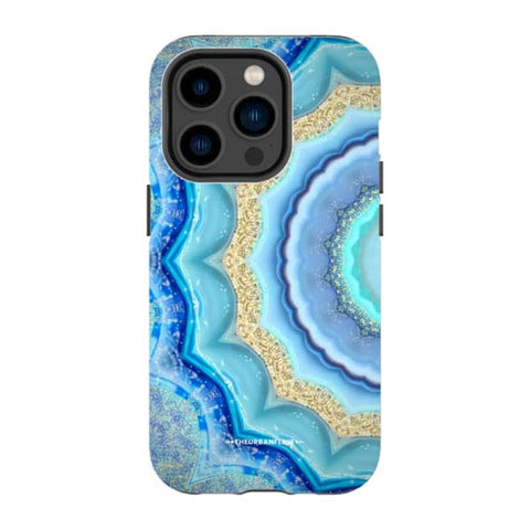 Blue Boho Tie Dye Tough Phone Case