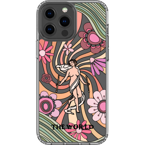 Aesthetic Retro Tarot Card Clear Phone Case
