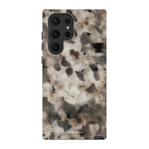 Cool Brown Tortoise Shell Print Tough Phone Case Galaxy S22 Ultra Gloss [High Sheen] exclusively offered by The Urban Flair
