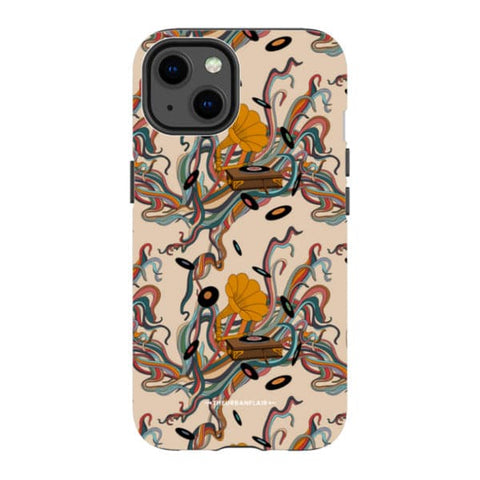 Art Nouveau Vinyl Record Player Tough Phone Case