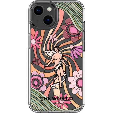 Aesthetic Retro Tarot Card Clear Phone Case