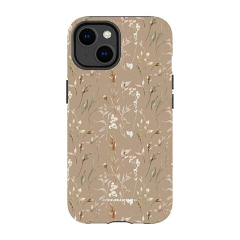 Cute Beige Floral Tough Phone Case