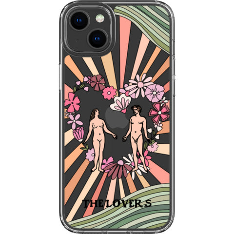 Aesthetic Retro Tarot Card Clear Phone Case