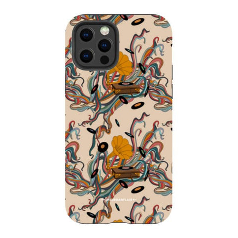 Art Nouveau Vinyl Record Player Tough Phone Case