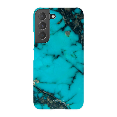 Turquoise Stone Print Tough Phone Case Galaxy S22 Gloss [High Sheen] exclusively offered by The Urban Flair