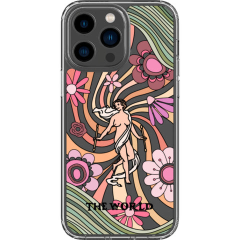 Aesthetic Retro Tarot Card Clear Phone Case