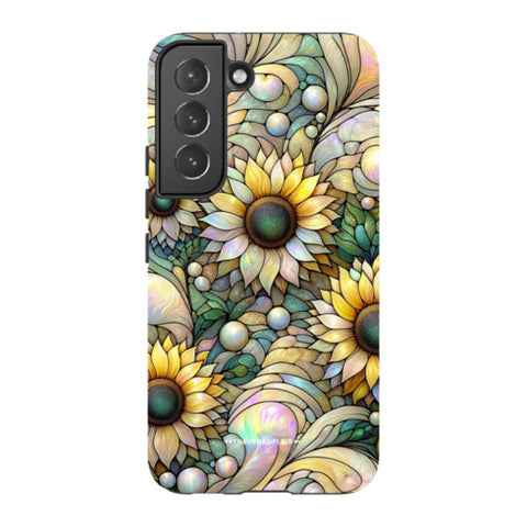Cute Sunflowers Stained Glass Illusion Tough Phone Case