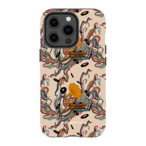 Art Nouveau Vinyl Record Player Tough Phone Case