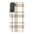 Luxury Cream Plaid Tough Phone Case Galaxy S22 Plus Gloss [High Sheen] exclusively offered by The Urban Flair